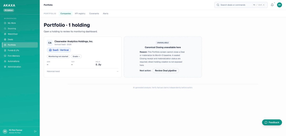 Portfolio monitoring